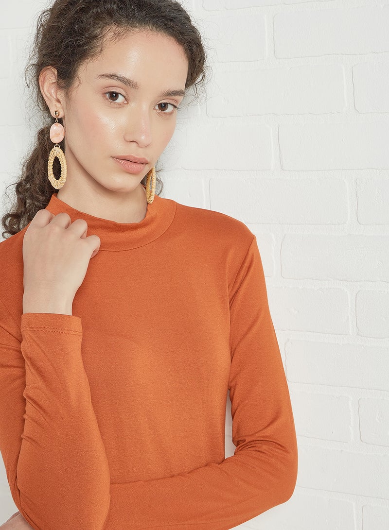 trendyol - Asymmetric Hem Dress Cinnamon - Image 1