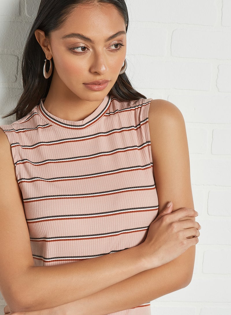 Aila The Elements Sleeveless Stripe Mini Dress Pink - Image 4