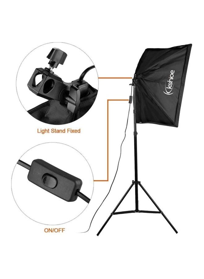أندوير عدة إضاءة وسوفت بوكس للتصوير الفوتوغرافي بالأستوديو أسود/ أبيض - Image 5