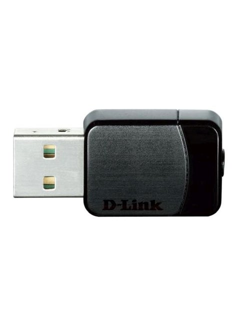 Wireless AC Dual Band USB Adapter 580 Mbps Black/Silver