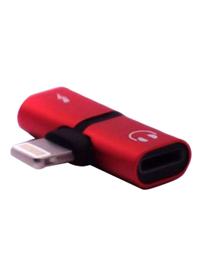 ZOOM Double USB Port Splitter Adapter Red/Black - Image 1