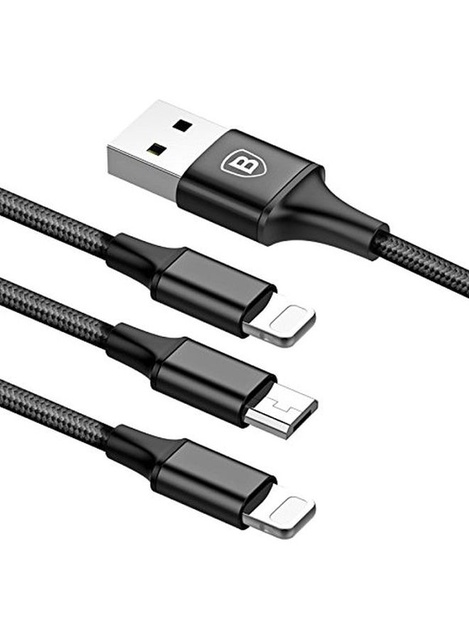 Baseus 3-In-1 Rapid Series Charging Cable Black/Silver - Image 4