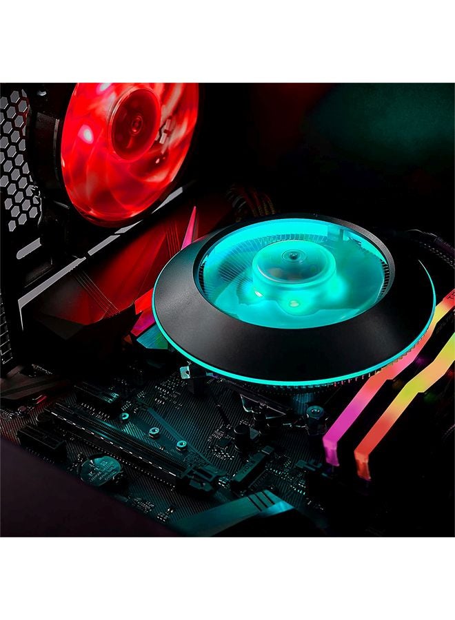 COOLER MASTER G100M RGB Low Profile CPU Air Cooler Copper Heat Column Technology Ring and Fan Black/Purple/Silver  - Image 3