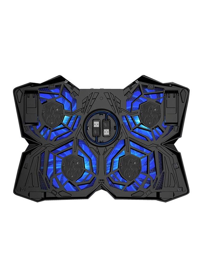 COOLCOLD - Laptop Cooling Pad Radiator With Led Four Fans Blue/Black - Image 1