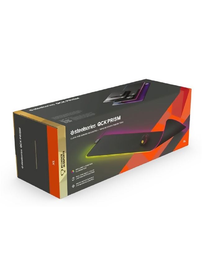 ستيل سيريز - لوحة ماوس مزودة بإضاءة RGB مقاس XL من سلسلة كيو سي كيه بريزم كلوث - Image 1