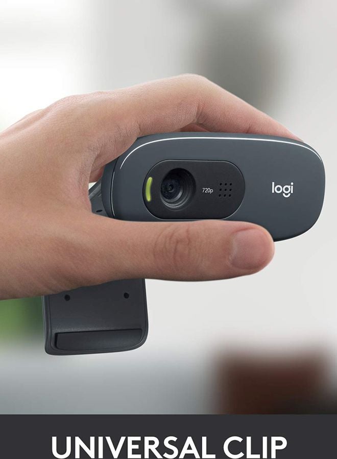 Logitech - C270 HD Laptop And Desktop Webcam Black - Image 1