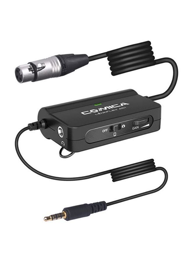 Linkflex Ad1 Microphone Preamp Adapter For DSLR Camera Black