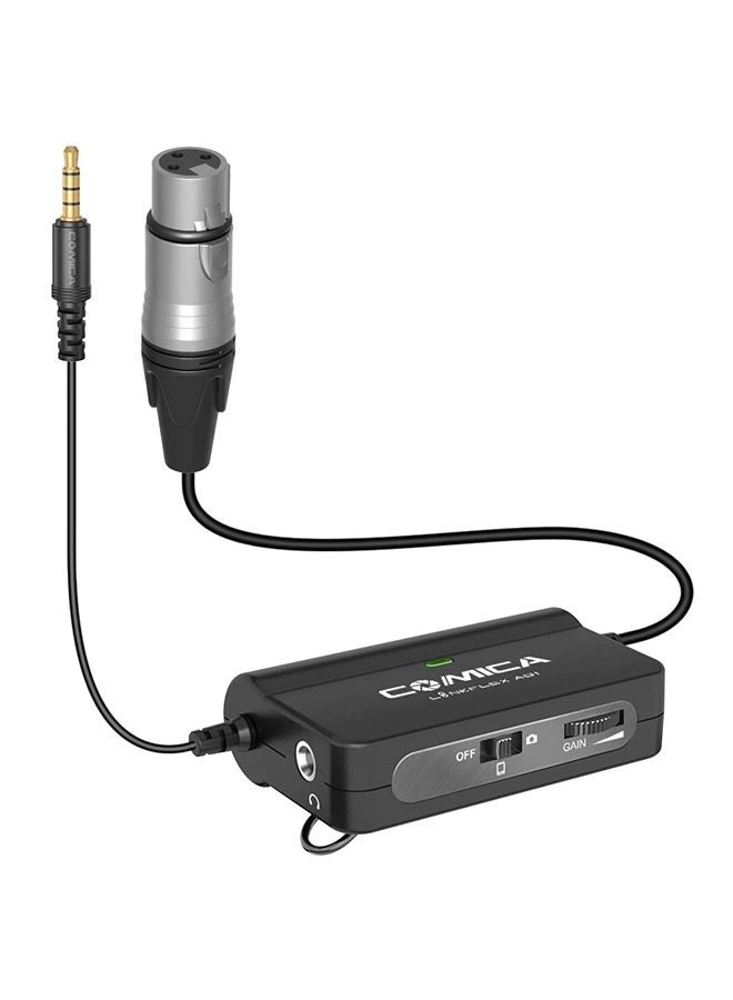 Linkflex Ad1 Microphone Preamp Adapter For DSLR Camera Black