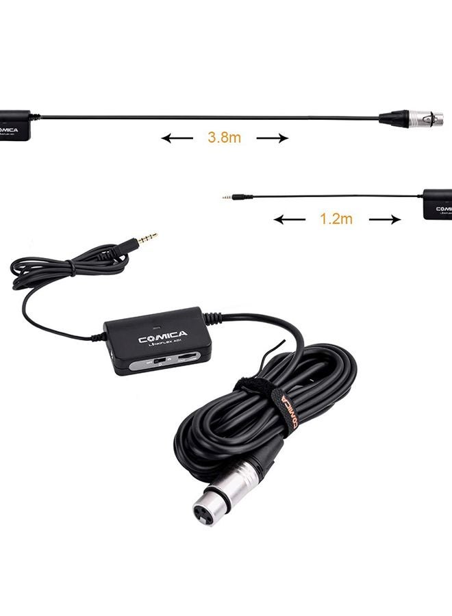 Linkflex Ad1 Microphone Preamp Adapter For DSLR Camera Black
