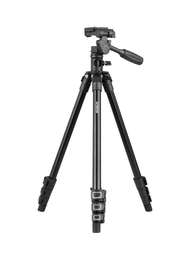 أندوير حامل كاميرا فيديو احترافي ثلاثي للكاميرات الرقمية ذات العدسة الأحادية العاكسة أسود - Image 1