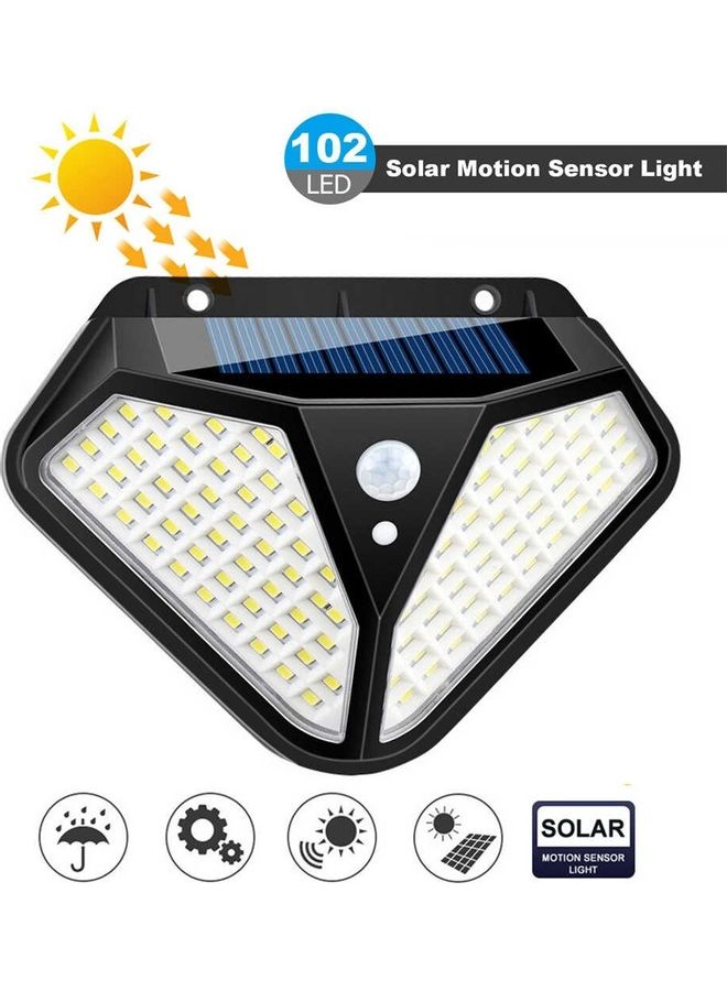 Multi Functional Solar Induction LED Wick Wall Lamp Black 13.5 x 9.7cm