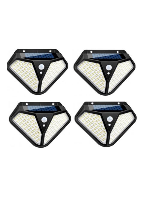 4-Piece Multi Functional Induction LED Wick Wall Lamp Black 13.5 x 9.7cm