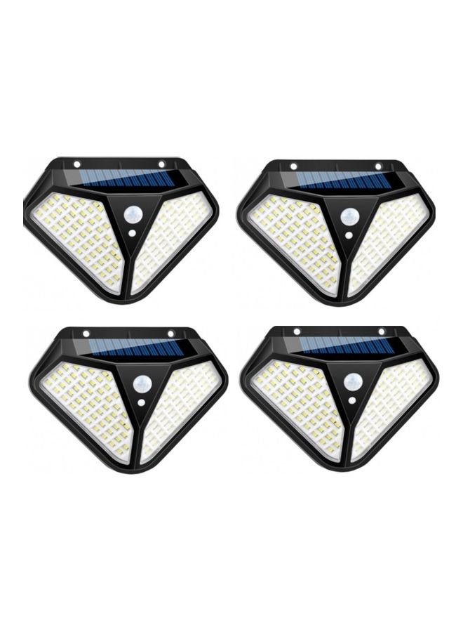 4-Piece Multi Functional Induction LED Wick Wall Lamp Black 13.5 x 9.7cm