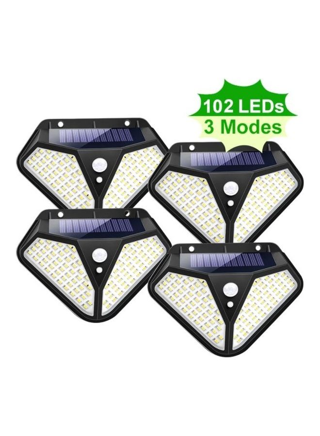 4-Piece Multi Functional Induction LED Wick Wall Lamp Black 13.5 x 9.7cm