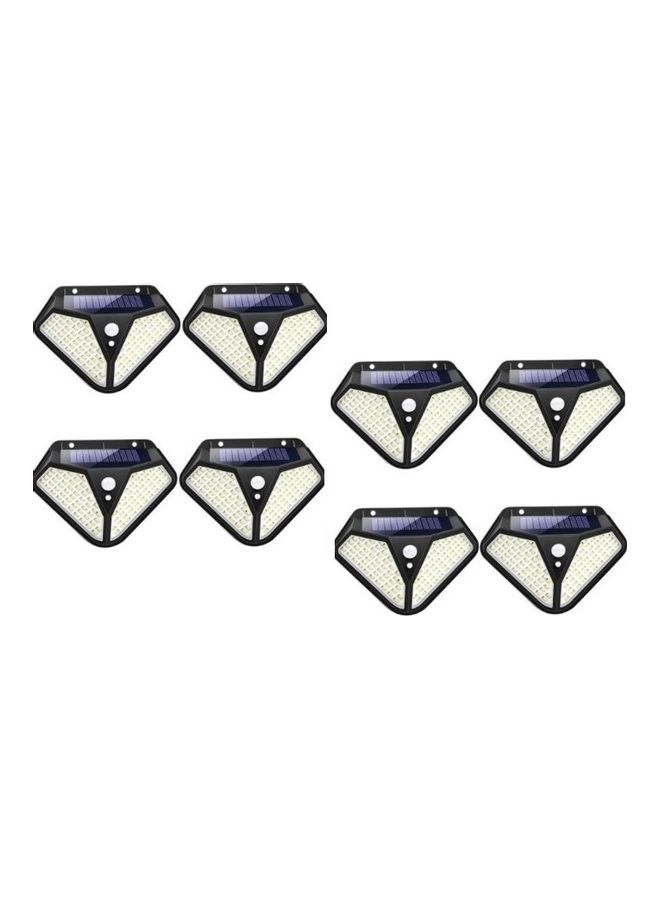 8-Piece Multi Functional Induction LED Wick Wall Lamp Black 13.5 x 9.7cm