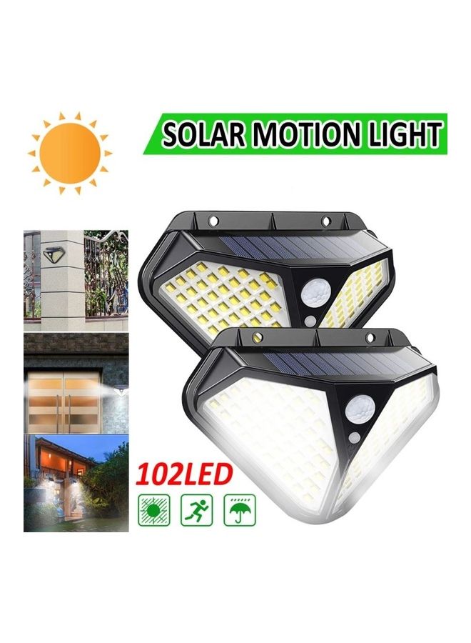 8-Piece Multi Functional Induction LED Wick Wall Lamp Black 13.5 x 9.7cm