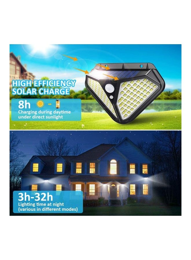 8-Piece Multi Functional Induction LED Wick Wall Lamp Black 13.5 x 9.7cm