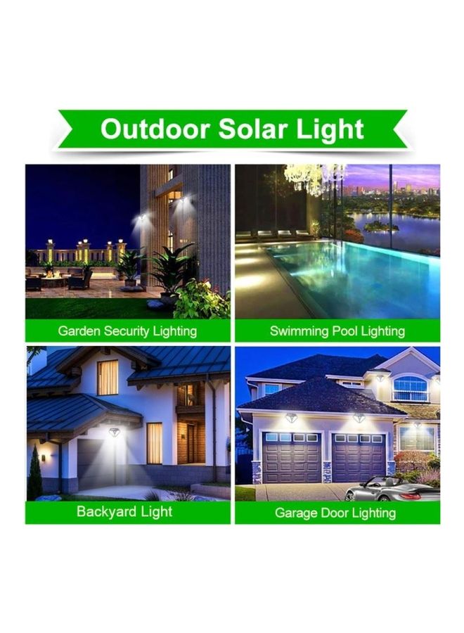 8-Piece Multi Functional Induction LED Wick Wall Lamp Black 13.5 x 9.7cm