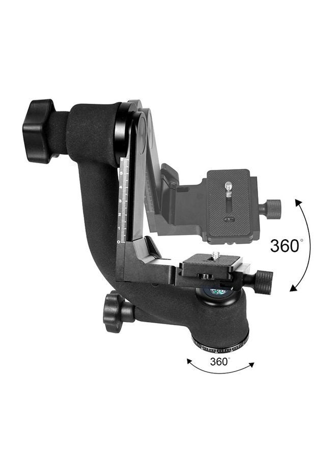 ANDOER Heavy Duty Metal Panoramic Gimbal Tripod With Arca-Swiss Standard Quick Release Plate For Canon/Nikon/Sony DSLR Camera Camcorder Black/White  - Image 3