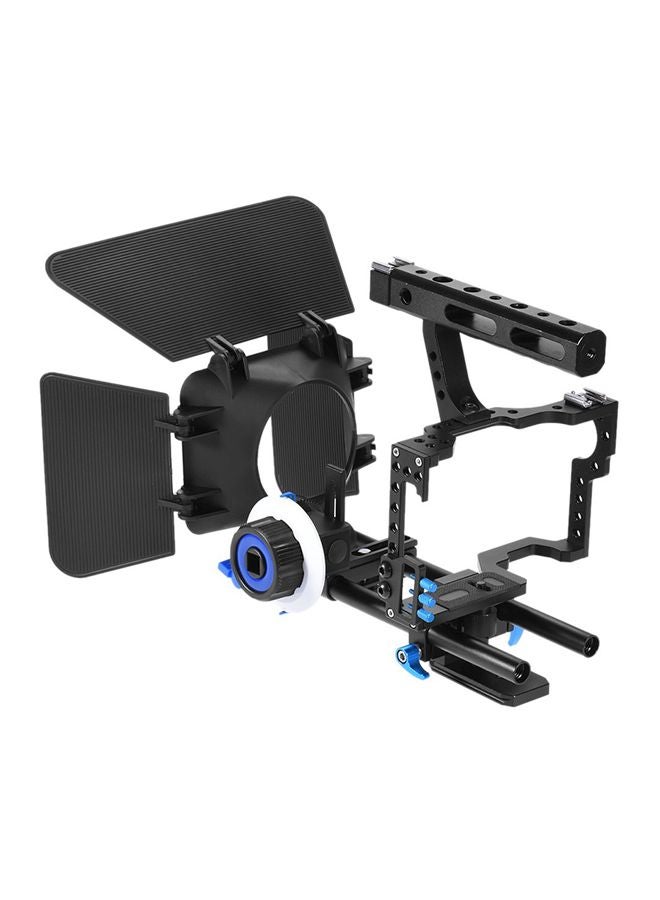 ANDOER - Camera Camcorder Video Cage Rig Kit For Panasonic GH4 Black/Blue - Image 1