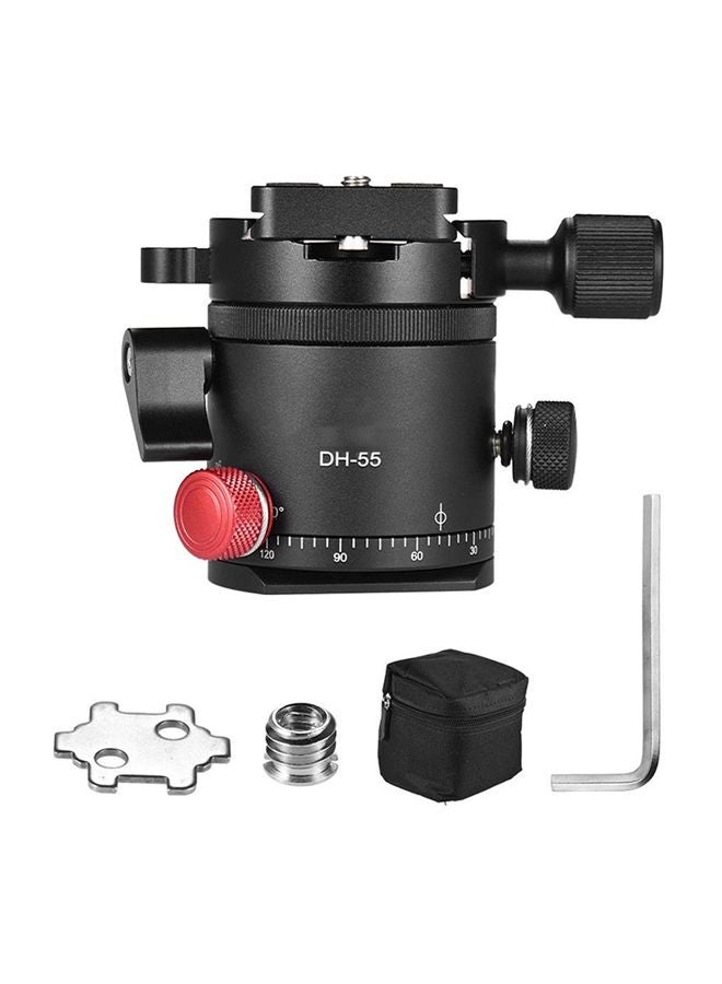 ANDOER Indexing Rotator HDR Panoramic Ball Head With ¼ Inch Quick Release Plate Bubble Level Bag For Camera Tripod Black/Red  - Image 2