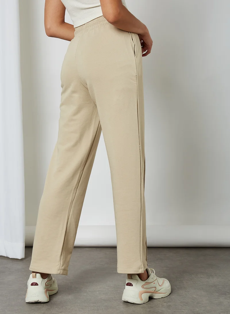 NA-KD Drawstring Elastic Sweatpants Beige