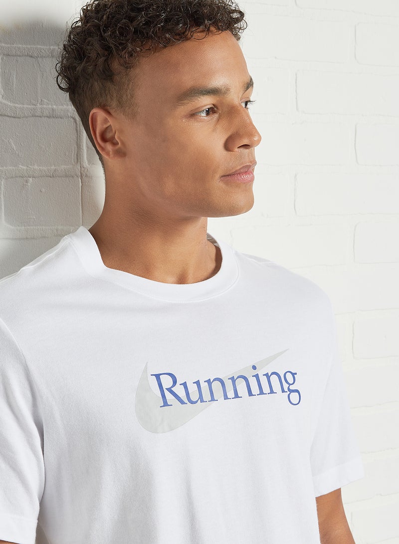 Nike - Running Short Sleeve T-Shirt White - Image 1
