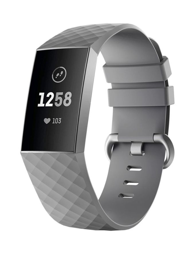 Replacement Strap Band For Fitbit Charge 3 Grey