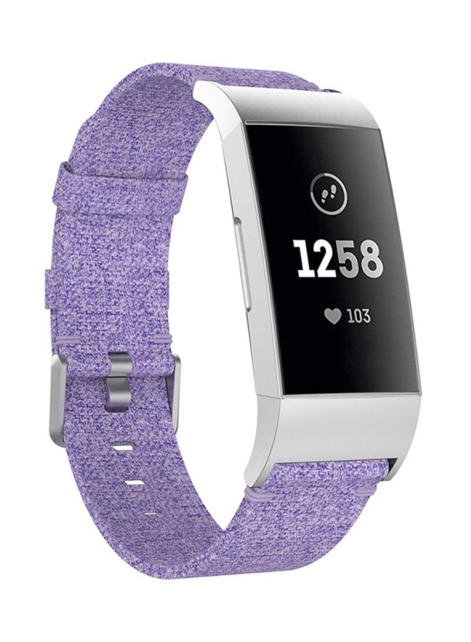 Voberry Replacement Strap Band For Fitbit Charge 3 Purple - Image 3