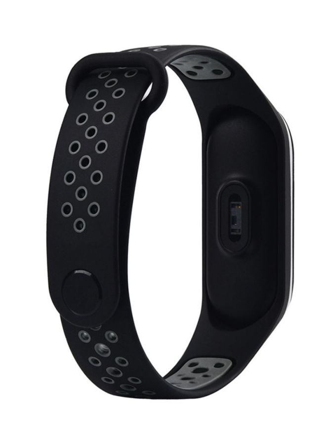 Voberry Replacement Band For Xiaomi Mi Band 3 Black/Grey - Image 2