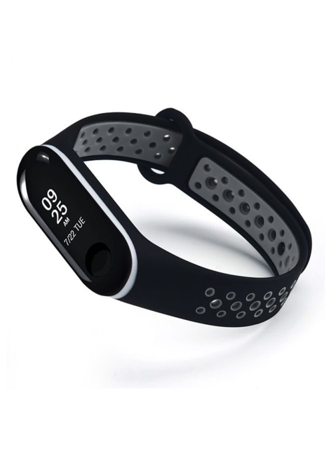 Voberry Replacement Band For Xiaomi Mi Band 3 Black/Grey - Image 4