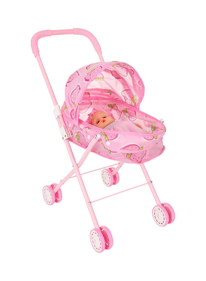لعبة عربة أطفالٍ صغيرة لدمية بمقاس 12 بوصة - Image 4