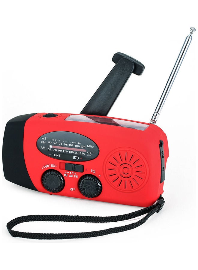 Portable Radio With AM/FM Flashlight Reading Lamp LU-HV11-5 Red/Black/Silver  - Image 1