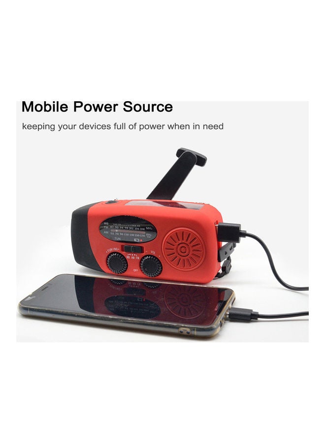 Portable Radio With AM/FM Flashlight Reading Lamp LU-HV11-5 Red/Black/Silver  - Image 4