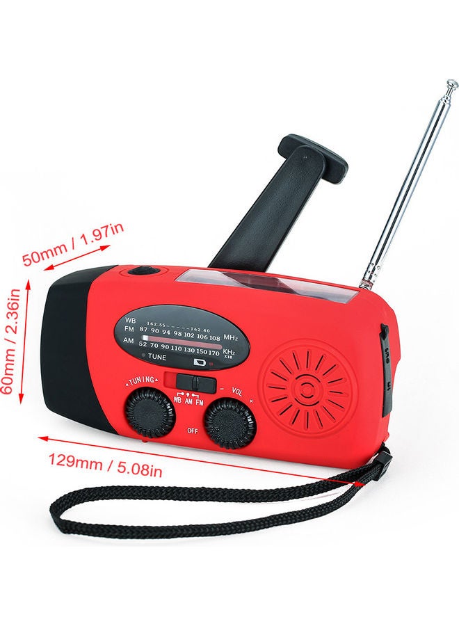 Portable Radio With AM/FM Flashlight Reading Lamp LU-HV11-5 Red/Black/Silver  - Image 5