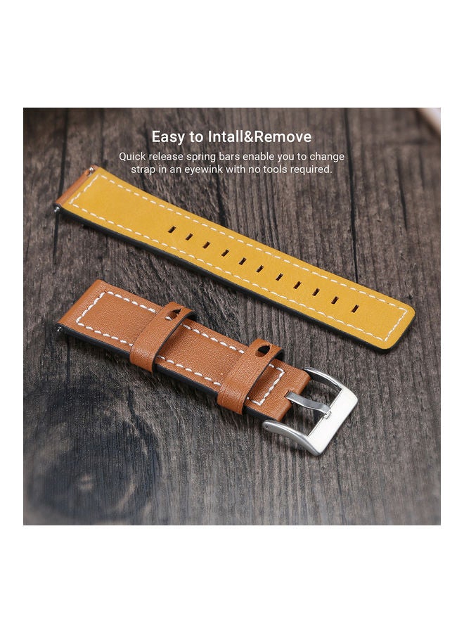سوار بديل لساعة هواوي GT 2/ هونر ماجيك ووتش 2 بني - Image 4