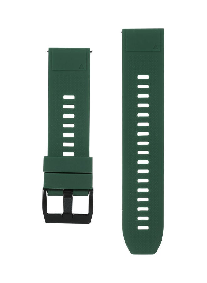 Generic - Replacement Silicone Smartwatch Band - 22mm Dark Green - Image 1