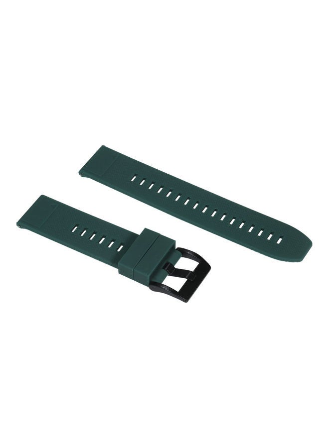 Generic - Replacement Silicone Smartwatch Band - 22mm Dark Green - Image 1