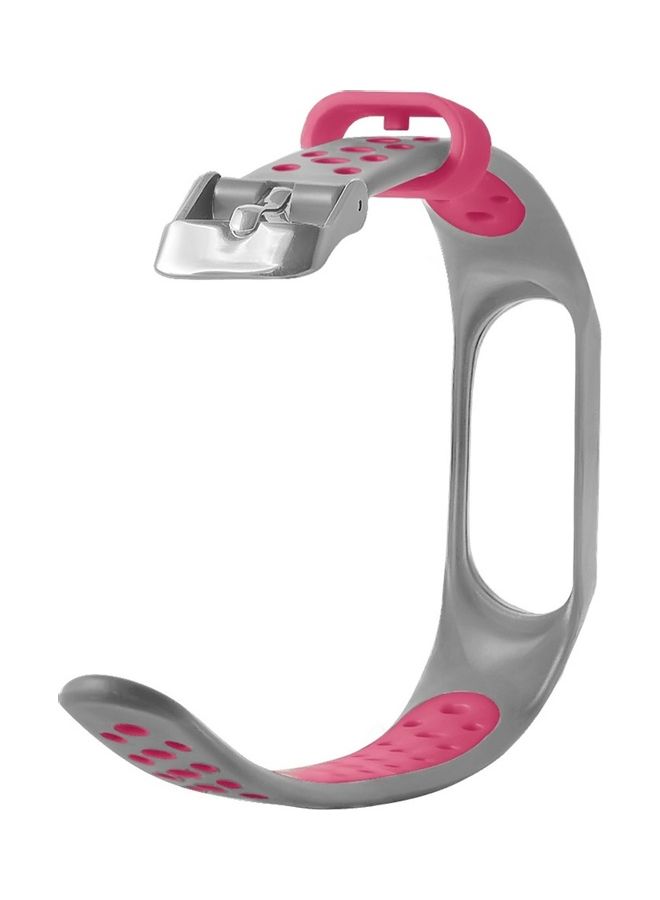 Nylon Watch Release Buckle Replacement Sport Bracelet Strap For XIAOMI MI Band 3 Grey/Pink - Image 2