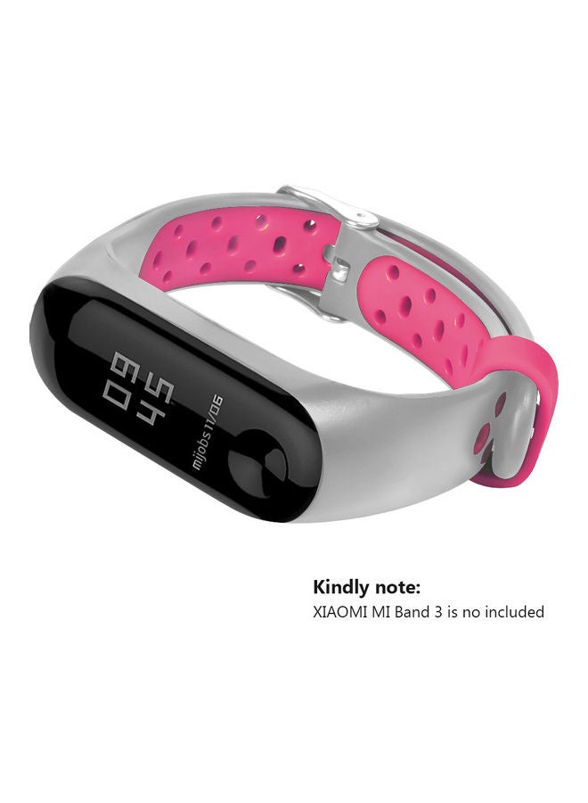 Nylon Watch Release Buckle Replacement Sport Bracelet Strap For XIAOMI MI Band 3 Grey/Pink - Image 5