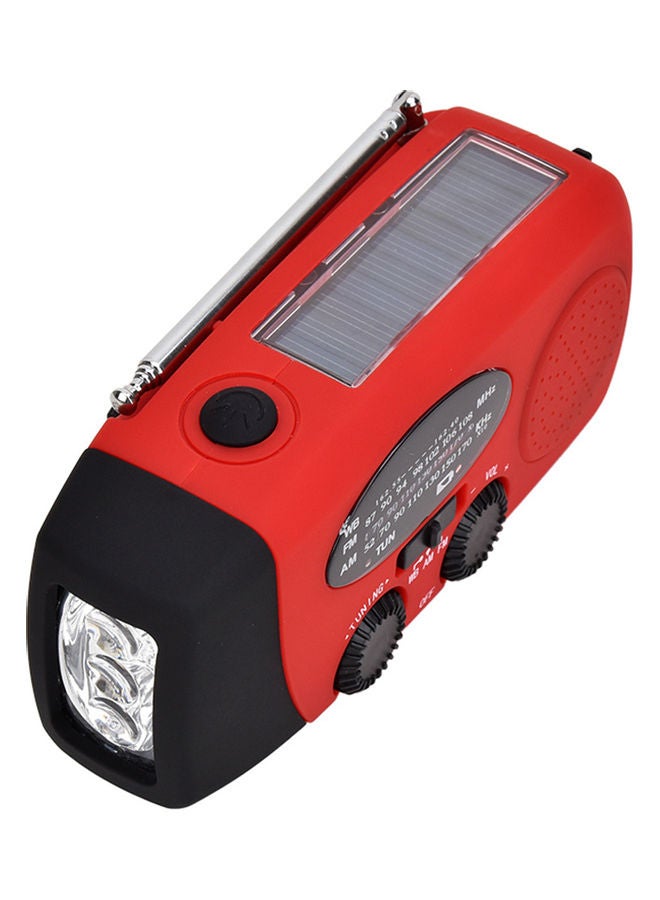 راديو محمول مع مصباح قراءة AM/FM ومصباح يدوي LU-HV11-31 أحمر وأسود - Image 5