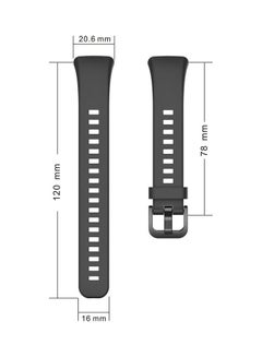 Generic Silicone Smart Watch Band Replacement Bracelet Strap For Honor Band 6 Black  - Image 3