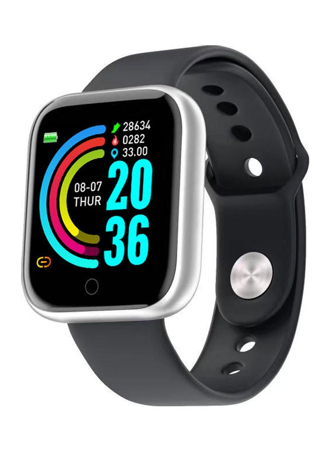 Intelligent Bluetooth Waterproof Fitness Watch Silver/Black - Image 1