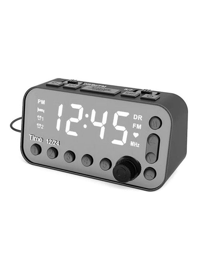 FM Radio Digital Alarm Clock LU-HV11-51 Black  - Image 1