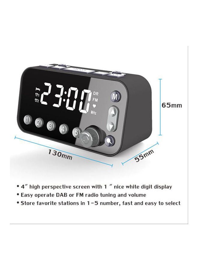 FM Radio Digital Alarm Clock LU-HV11-51 Black  - Image 2