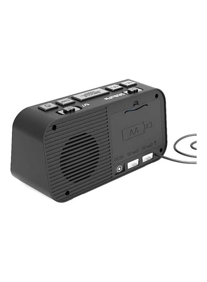 FM Radio Digital Alarm Clock LU-HV11-51 Black  - Image 3