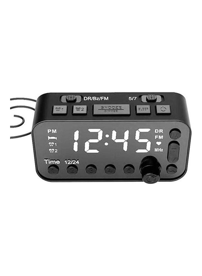 FM Radio Digital Alarm Clock LU-HV11-51 Black  - Image 5