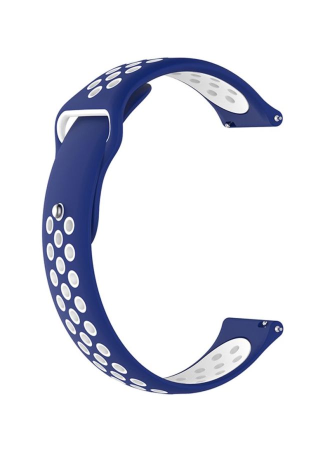 Voberry 20mm Replacement Band Strap For Samsung Galaxy Classic 42mm Blue/White  - Image 1