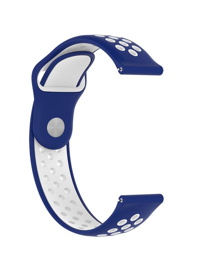 Voberry 20mm Replacement Band Strap For Samsung Galaxy Classic 42mm Blue/White  - Image 2