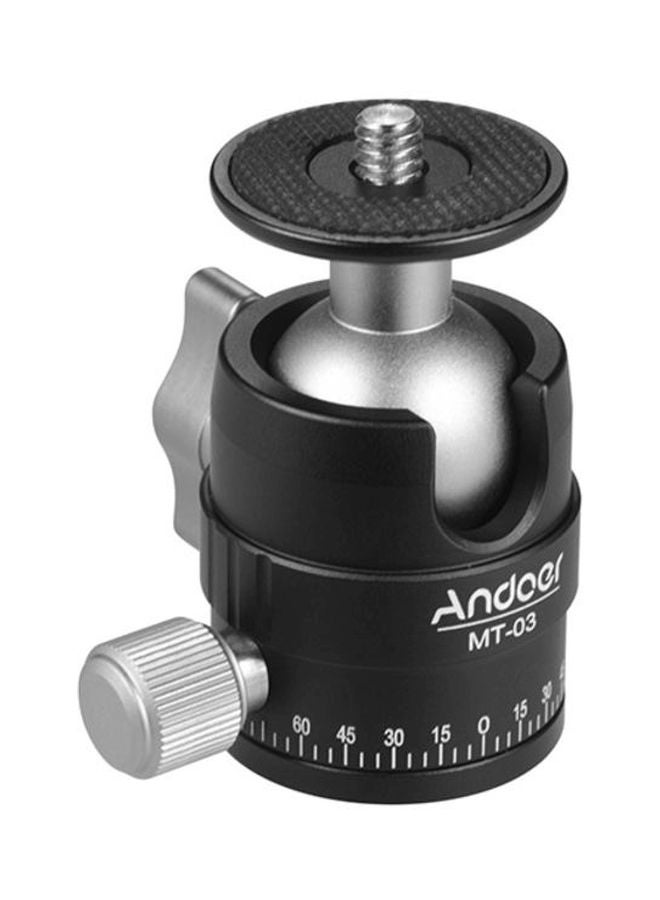 ANDOER Mini Ball Tripod Monopod Head Black/Silver - Image 2